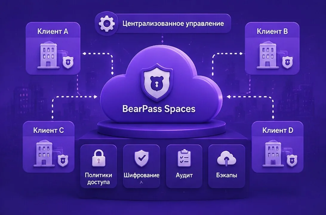 Пространства BearPass для MSP: как IT-аутсорсеры управляют данными десятков клиентов — иллюстрация к разделу статьи