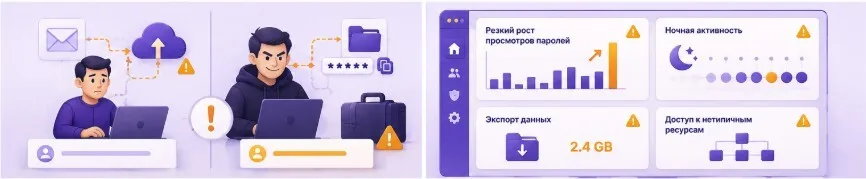 Как настроить мониторинг инсайдерских угроз в BearPass — иллюстрация к разделу статьи